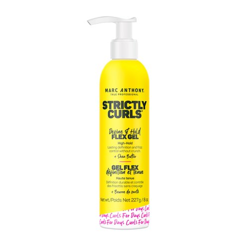 Marc Anthony Define & Hold Flex Hair Styling Gel, Strictly Curls - Medium to Coarse Curls - High Hold, Long-Lasting Frizz Control & Added Shine with Shea Butter - Anti-Frizz Hair Products for Women