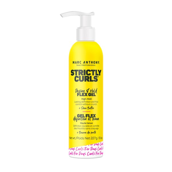 Marc Anthony Define & Hold Flex Hair Styling Gel, Strictly Curls - Medium to Coarse Curls - High Hold, Long-Lasting Frizz Control & Added Shine with Shea Butter - Anti-Frizz Hair Products for Women