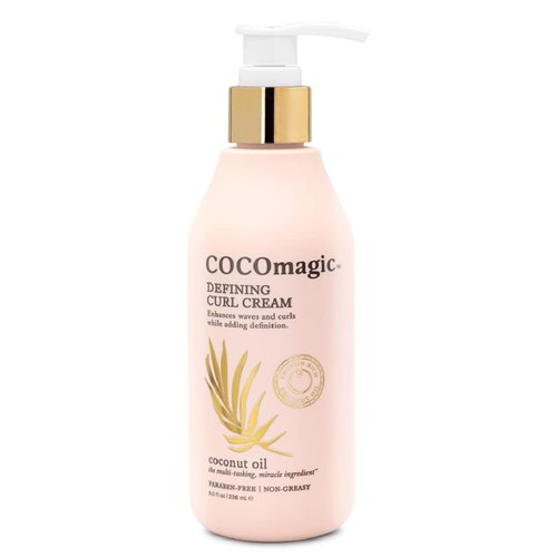 Cocomagic Defining Curl Cream | Extra Frizz Control | Protects Against Split Ends and Breakage | Paraben Free, Cruelty Free, Made in USA (8 oz)
