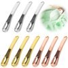 HINZIC 9 Pack Mini Makeup Spoons for Face Mask Applicator Tool, Metal Cosmetic Spatula Scoops for Facial Cream Lotions Moisturizers- Rose Gold & Gold & Silver