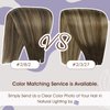 Full Shine Ombre Hair Extensions Sew In Weft Hair Extensions Color Dark Brown To Ash Brown Mix Dark Brown Hair Extensions Remy Hair Weft Hair Extensions Human Hair Double Weft For Women 105G 16 Inch