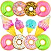 Ice Cream Balloons, 12 PCS Huge 30 Inch Donut Balloons, Ice Cream Party Decorations, Mylar Candy Balloons for Ice Cream Decorations, Donut Balloon for Donut Party Themed Party Supplies