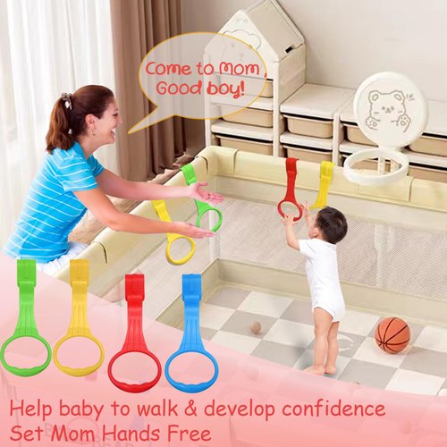 Baby Pull Up Ring Learn to Walk Stand up Assist Baby, Universal for Baby Playpen and Crib 4 Color
