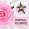 inSowni 9 Pieces Decorative Pink Mexican Rose Flower Brooches Hair Clips Barrettes Wedding Party Prom Floral Alligator Duckbill Hair Pins Accessories for Women Girls