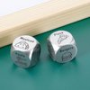 2 PCS Food Dice Game Food Decision Dice Gifts for Boyfriend Girlfriend Valentines Day Gifts for Him Her 1st 25th 11th Wedding Anniversary Steel Gift Couple Gift for Date Night Christmas White Elephant