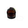 2PCS 100ML Amber Glass Empty Refillable Sample Bottle Cosmetic Face Cream Jar Pot Bottle Container Holder Case with Black Screw Cap Lid and Liners (100ml)