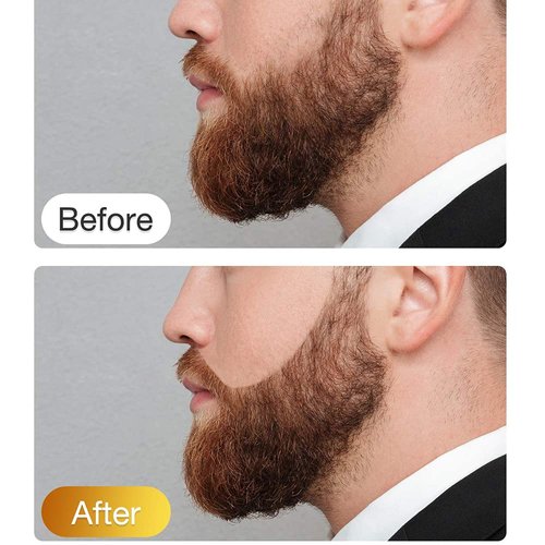 VERONNI Black Beard Pen Filler For Men Beard Thickener Kit Long Lasting Moustache and Eyebrows Beard Pen with a Micro-Fork Tip Applicator Includes Bristle Brush for Blending Set (Black)