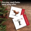 The Best Card Company - 10 Blank Animal Christmas Note Cards - Assorted Bulk Holiday Cards for Kids, Fun Wildlife (4 x 5.12 Inch) - Christmas Cow Yoga MQ6545XSB-B1x10