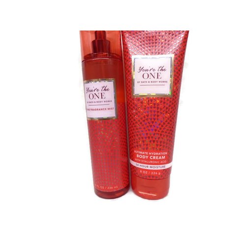 Generic Bundle set of 2 Full size items 8 Oz Body Cream 8 fl oz Fine Fragrance body mist bnb You Pick the scent (Full size set, You're the One)
