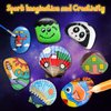 Sea Shell & Rock Painting Kit Glow in The Dark Creative Craft Kits Art Supplies for Kids Arts & Crafts Toys for Boys and Girls Ages 6-12 Art Painting Gift for Birthday Activities