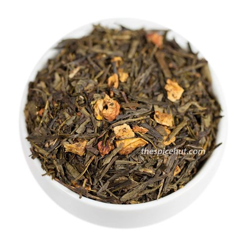 Washington Apple, Loose Leaf Green Tea - Cinnamon-Dried Apples - Caffeinated, Hot & Iced | bulk 8oz, 80-100 cups | The Spice Hut, First Sip of Tea