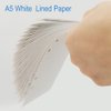 A5 Lined Paper, Refills for Filofax Planner, Organizer, Binders, 6 Hole Punched, 100 Sheets/200 Pages, 100gsm, White, 5.8 x 8.2 Inch