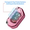 Tukellen for Jeep Key Fob Cover Premium Soft Full Protection Key Shell Key Case Compatible with Jeep 2020 2021 Gladiator JT Sahara JLU 2018-2021 Jeep Wrangler JL JLU Rubicon(Pink)