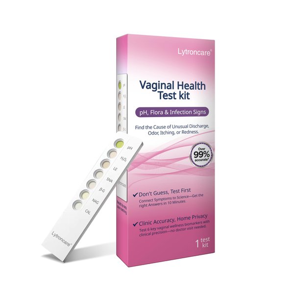 6-in-1 Vaginal Health Test Kit – at-Home pH, BV,Yeast,Microbiota Check & 2 Key Vaginal Health Markers– 10-Min Fast Results, Doc-Recommended – for Monitoring Discharge, Odor, Itching Symptoms