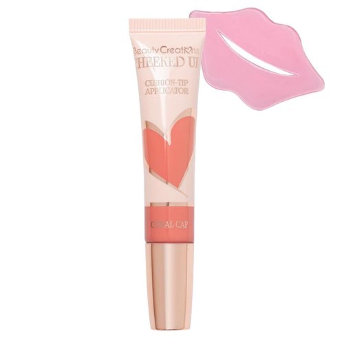 Glam Lux Beauty Bundle Beauty Creations Flawless Stay Liquid Blush Cheeked Up Dewy Blush Wand Natural Glow Lightweight Non-Greasy Blendable Lasts all Day w/Collagen Lip Mask (Coral Cap, 12g)