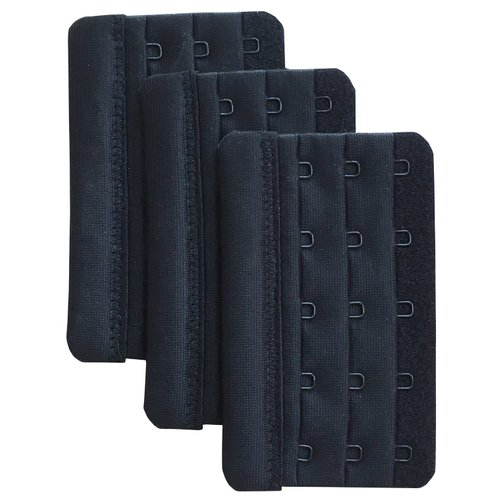 Chanie Women Pack of 3 Soft Comfortable 5 Hooks Bra Extender,2.3"x 3.7"
