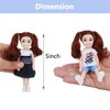Lembani 10 Sets 5 Inch Mini Dolls with Clothes, 5 Pieces Boy Dolls and 5 Pieces Girl Dolls, Mini Princess Dolls Toy for Dollhouse Kids Gifts