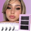 Lash Extension Kit Wispy Lash Clusters Kit 40D+50D+60D Fluffy Lash Clusters Kit 14-24mm Eyelash Extension Kit 3 Styles Eyelash Clusters with Bond and Seal Lash Glue and Tweezers by FOINEMYED