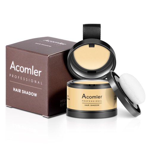 Acomler Instantly Root Cover Up Hairline Shadow Powder,Root Touch Up Hair Powder,Hairline Cover Gray Hair Coverage Hair Powder for Women Men with Eyebrows,Beard Line,Bald Spots (Light Blonde)