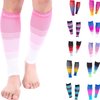 Doc Miller Calf Compression Sleeve Men and Women 20-30 mmHg, Shin Splint Compression Sleeve for Varicose Veins and Maternity 1 Pair ( Pink Pink White, Small)