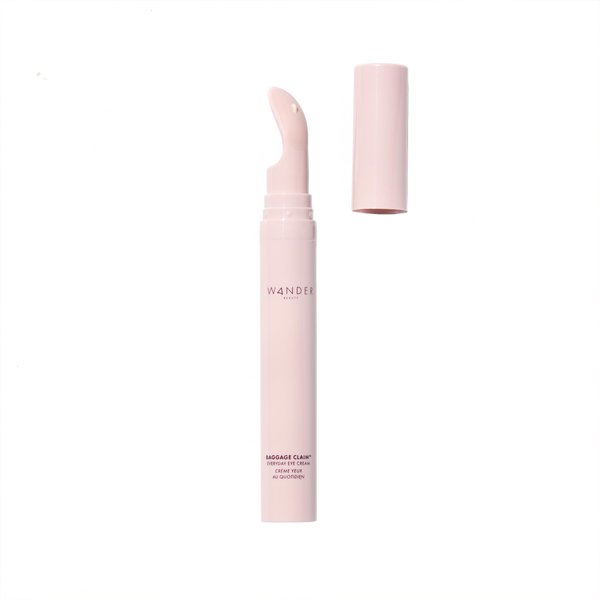 Wander Beauty Baggage Claim Everyday Eye Cream - Eye Serum for Dark Circles, Under-Eye Bags & Fine Lines - Hydrating Eye Cream with Hyaluronic Acid + Vitamin C Brightens, Tightens & Lifts - 0.5 oz