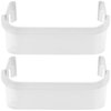 240351601 Refrigerator Freezer Door Bin Side Shelf Compatible with Ken.more Fri.gidaire Refrigerator Replace 240351607 891154 AP2115974-2 PACK White Freezer Lower Door Shelf Bin By Fetechmate