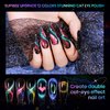 SUPWEE Cat Eye Gel Nail Polish Set - 12 Colors 9D Magnetic Nail Polish Gel Galaxy Cateye Nail Gel Polish with 1 Black Gel and Magnetic Lamp Cure Required Home Manicure DIY Nail Art