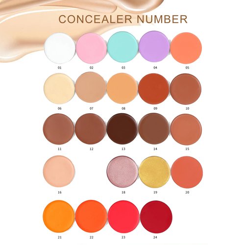 Vodisa Cream Concealer Corrector Correcting Contour Makeup Set under Eye Concealer Cream Kit for Dark Circles and Blemish 4
