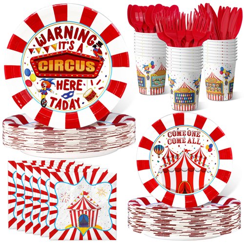 Carnival Birthday Party Decorations, Whimsical Carnival Birthday Party Favors, Circus Party Supplies, Carnival Theme Birthday Party Tableware