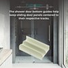 Shuisen M6219 Shower Door Bottom Guide & 1/2 in Channels Fits for Sliding(top Hung) Shower Door(tub Enclosure) Systems, Glass Shower Door Track Guide, Shower Door Replacement Parts