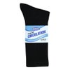 3 Pairs Men Healthy Circulation Diabetic Crew Socks (10-13(Shoes sizes 10-12), Black)