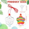 Suttmin 12 Pack Sand Art Bottle Necklaces for Kids Sand Art Craft Kit Fun Art Party Supplies Favors DIY Art Activity Group Include Clear Plastic Mini Funnels, Sand Not Included