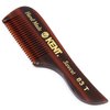 Kent 83T Small Gentleman's Beard and Mustache Pocket Comb, Fine Toothed Pocket Size for Facial Hair Grooming and Styling. Saw-cut of Quality Cellulose Acetate, Hand Polished. Hand-Made in England