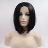 xiweiya Natural Black Wig Short Bob Hair Synthetic 13 * 3 Lace Front Wigs Heat Resistant Fiber Hair Glueless Soft Lace Replacement Wig Gifts for women 14 inch