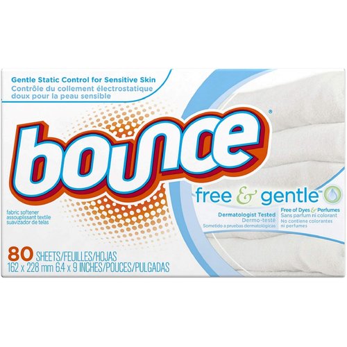 Bounce Free & Gentle Fabric Softener Dryer Sheets 80 ea (Pack of 4)