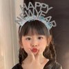 BinaryABC Happy New Year Headband Tiara,2025 New Years Eve Party Supplies,New Years Party Favors,2Pcs