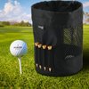Cosmos Pack of 2 Golf Balls Storage Bag Golf Ball Pouch Drawstring Nylon Mesh Net Golf Tees Pouch Bag for Golf Club Ball & Tee Organizer