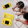 Supmay Hard Travel Case for My Arcade Atari Pocket Player Pro, Portable Video Game System Handheld Game Protection Case with Mesh Pocket for Batteries and USB-C Cable, Yellow