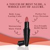 Hickey Lipstick Organic Nude Refillable Lipstick | 24 Hour Lipstick for Women | Moisturizing & Long Lasting Lipstick, Gluten Free, Vegan and Highly Pigmented Lipstick with Velvet Finish