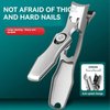 Nail Clippers, Ultra Sharp Sturdy Fingernail and Toenail Clipper Automatic Nail Clippers for Men, Nail Clippers for Thick Nails Easy to Use (Black)