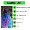 BALINGHAIR Braiding Hair Pre-Stretched High Temperature Synthetic Fiber Braid Hair Ombre Black to Dark Blue (B20-1Pack)