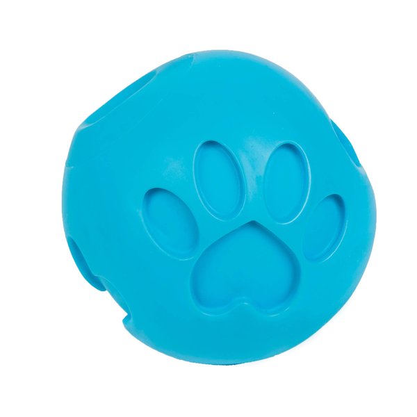 PETIQUE Blue Paw Me! Treat Ball Dispenser and Dog Toy: Engaging Design, Squishy Texture, Easy Rolling, Interactive Play, Keeps Pets Busy, Vanilla Scent, BPA-Free, FDA Approved for Dogs/Cats/Pets