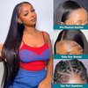 SUNKASA 13x6 HD Lace Front Wigs Human Hair 20 Inch Straight Frontal Wigs Human Hair Wigs Glueless Wigs Human Hair Pre Plucked with Baby Hair Natural Black 180 Density