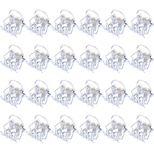 Hotop Hair Clip, 24 Pcs Small Mini Hair Claw Clips for Girls and Women, Non-Slip Plastic Tiny Jaw Clips, Clear