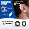 SMARTTOP Eyeglass Ear Grip - Soft Comfortable Anti-slip Holder, Silicone Ear Hook, Eye glass Temple Tips Sleeve Retainer for Glasses, Sunglasses 14pairs(US-S-22A-Clear)