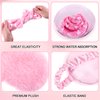 Maiteenly 18 Pcs Sleepover Party Supplies Include 6 Bow Spa Headbands, 6 Eye Mask and 6 Velvet Scrunchies Pink Party Favors for Women Makeup Gift Bachelorette Party Slumber Wedding