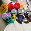 6Pcs Plants vs Zombies Plush Toys Zombie Sets,Ducky Newspaper Conehead Zombie,Sunflower Chomper Cherry Bomb Plant Soft Plants vs Zombies Toys PVZ Plush 1 2 for Birthday,Party,Halloween & Christmas