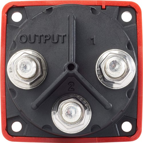Blue Sea Systems 6007 m-Series Battery Switch Selector 4 Position, Red