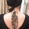 Oottati 8 Sheets Waterproof Arm Temporary Tattoo Stickers Black Flying Dragon Phoenix