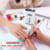 Professional Nail Drill Machine, AZ GOGO 30000RPM Cordless Portable Nail Drills for Acrylic Gel Nails - New Upgraded Electric E File With LCD Display